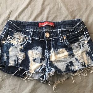 Acid Wash Jean Shorts